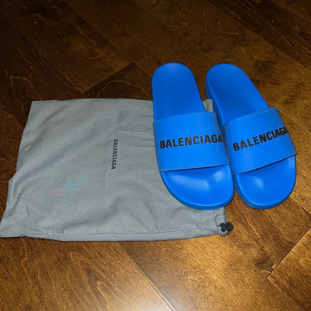 Balenciaga | Shoes | Blue Balenciaga Slides | Poshmark display picture 3